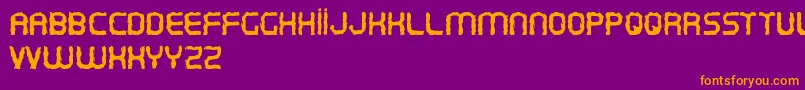 TypoOxinBrushFreePromo Font – Orange Fonts on Purple Background