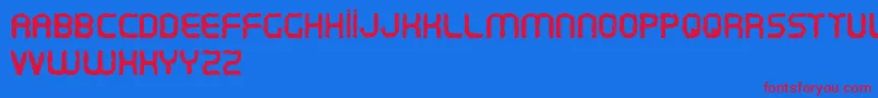 TypoOxinBrushFreePromo Font – Red Fonts on Blue Background