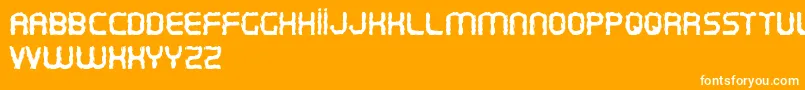 TypoOxinBrushFreePromo Font – White Fonts on Orange Background