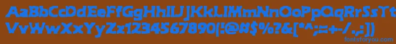 Czcionka Hyde – niebieskie czcionki na brązowym tle