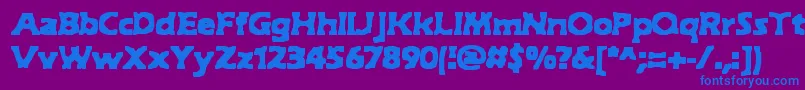 Hyde Font – Blue Fonts on Purple Background