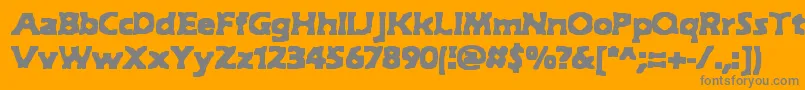 Hyde Font – Gray Fonts on Orange Background