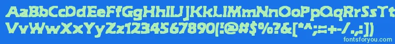 Hyde Font – Green Fonts on Blue Background