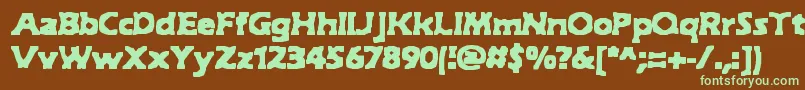 Hyde Font – Green Fonts on Brown Background