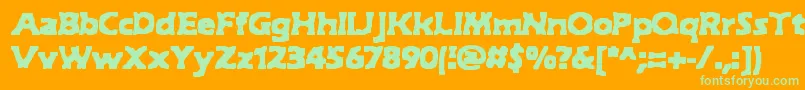 Hyde Font – Green Fonts on Orange Background