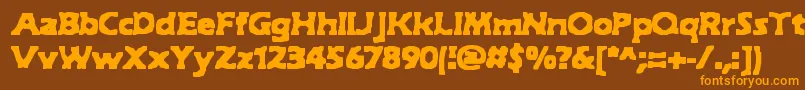 Hyde Font – Orange Fonts on Brown Background