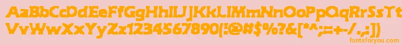 Hyde Font – Orange Fonts on Pink Background