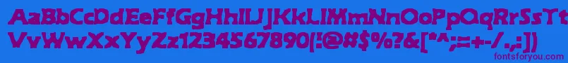 Hyde Font – Purple Fonts on Blue Background