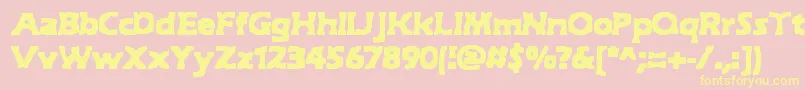 Hyde Font – Yellow Fonts on Pink Background