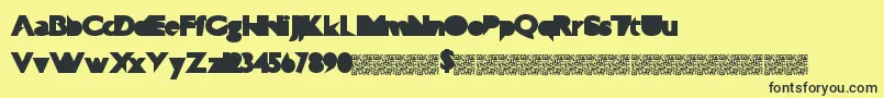 Technophilia Font – Black Fonts on Yellow Background