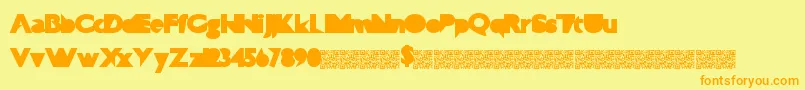 Technophilia Font – Orange Fonts on Yellow Background