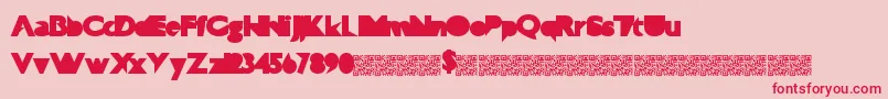 Technophilia Font – Red Fonts on Pink Background