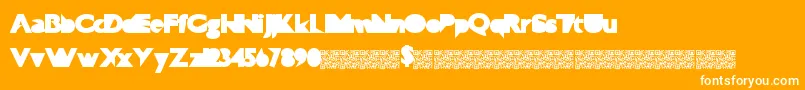 Technophilia Font – White Fonts on Orange Background