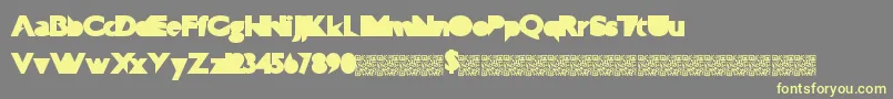 Technophilia Font – Yellow Fonts on Gray Background