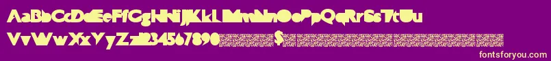 Technophilia Font – Yellow Fonts on Purple Background