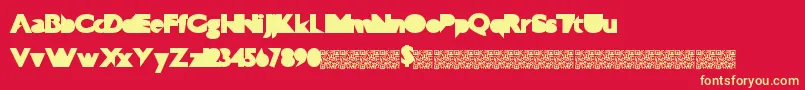 Technophilia Font – Yellow Fonts on Red Background