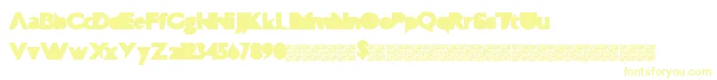 Technophilia Font – Yellow Fonts on White Background