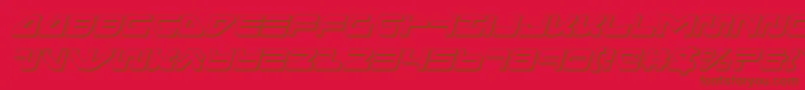 Seariderfalcon3Dital-Schriftart – Braune Schriften auf rotem Hintergrund