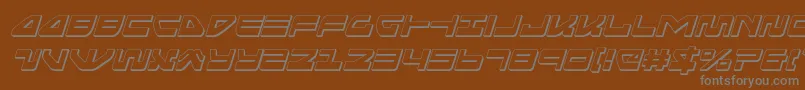 Seariderfalcon3Dital-Schriftart – Graue Schriften auf braunem Hintergrund