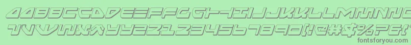 Seariderfalcon3Dital Font – Gray Fonts on Green Background