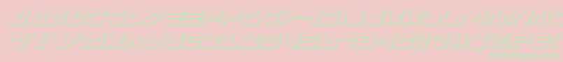 Seariderfalcon3Dital-Schriftart – Grüne Schriften auf rosa Hintergrund