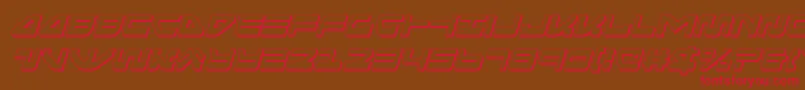 Seariderfalcon3Dital Font – Red Fonts on Brown Background