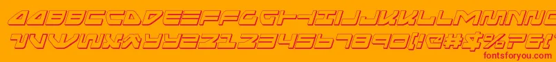 Seariderfalcon3Dital Font – Red Fonts on Orange Background