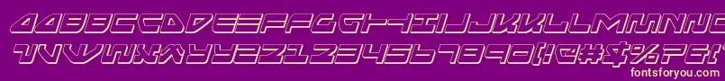 Seariderfalcon3Dital Font – Yellow Fonts on Purple Background