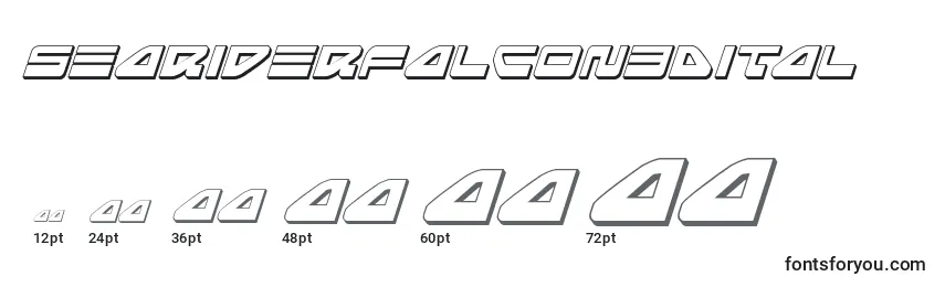 Размеры шрифта Seariderfalcon3Dital
