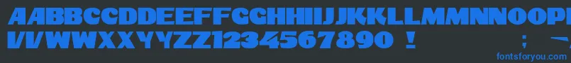 Dsshowbillc Font – Blue Fonts on Black Background