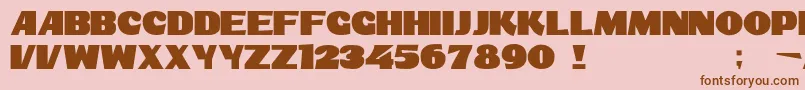 Dsshowbillc Font – Brown Fonts on Pink Background