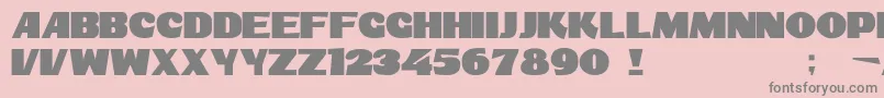 Dsshowbillc Font – Gray Fonts on Pink Background