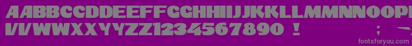 Dsshowbillc Font – Gray Fonts on Purple Background