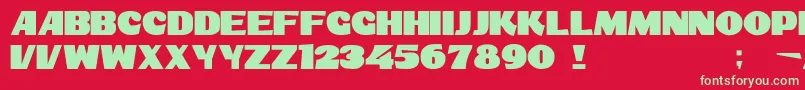 Dsshowbillc Font – Green Fonts on Red Background