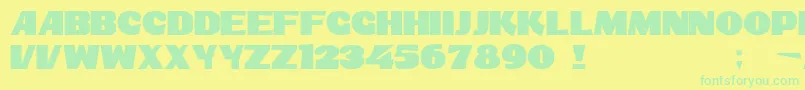Dsshowbillc Font – Green Fonts on Yellow Background