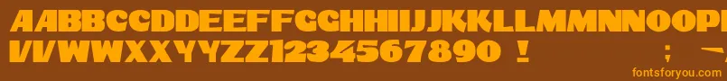Dsshowbillc Font – Orange Fonts on Brown Background
