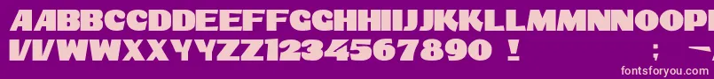 Dsshowbillc Font – Pink Fonts on Purple Background
