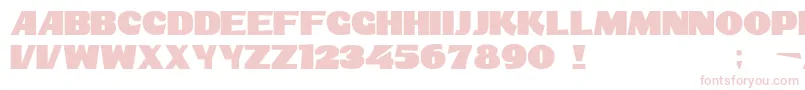 Czcionka Dsshowbillc – różowe czcionki na białym tle