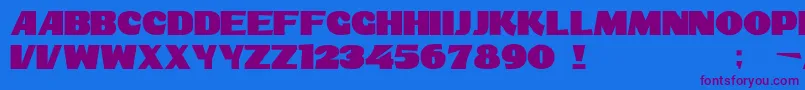 Dsshowbillc Font – Purple Fonts on Blue Background