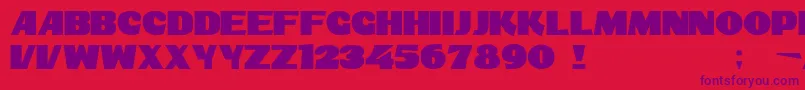 Dsshowbillc Font – Purple Fonts on Red Background