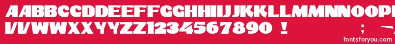 Dsshowbillc Font – White Fonts on Red Background