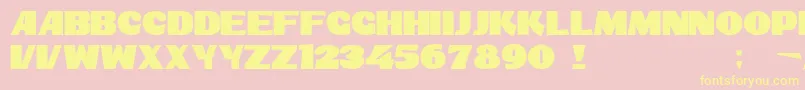 Dsshowbillc Font – Yellow Fonts on Pink Background