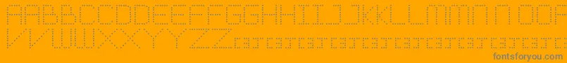 Czcionka MeticulousRoundFree – szare czcionki na pomarańczowym tle