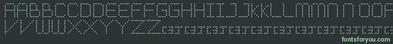Fonte MeticulousRoundFree – fontes verdes em um fundo preto