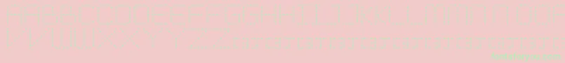 MeticulousRoundFree-Schriftart – Grüne Schriften auf rosa Hintergrund