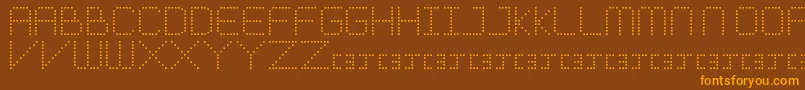 MeticulousRoundFree Font – Orange Fonts on Brown Background