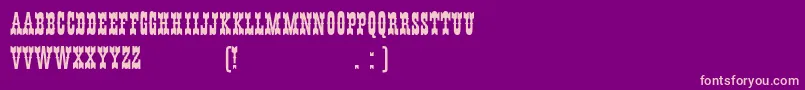 HffYoungWannaPlain Font – Pink Fonts on Purple Background