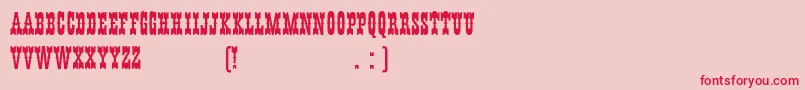 HffYoungWannaPlain Font – Red Fonts on Pink Background