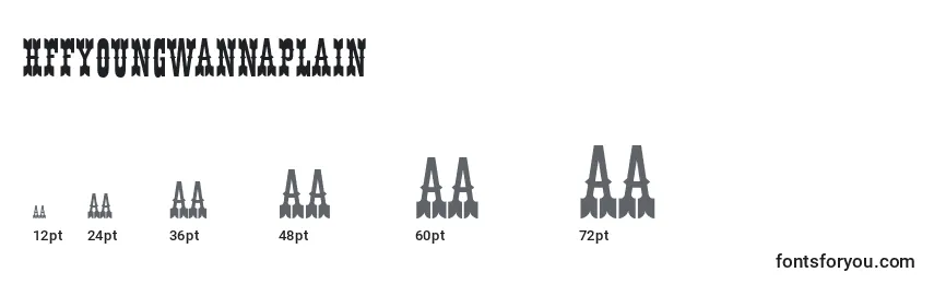 Размеры шрифта HffYoungWannaPlain (113637)