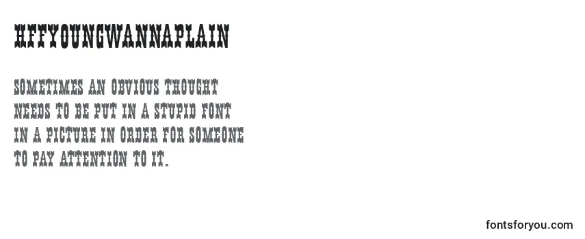 HffYoungWannaPlain (113637) フォントのレビュー